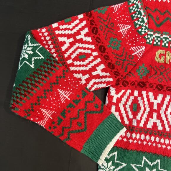 Holiday Time Gnome Men’s LG Ugly Christmas Sweater Crewneck Costume Holiday - Picture 4 of 8